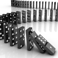 Dominoes falling